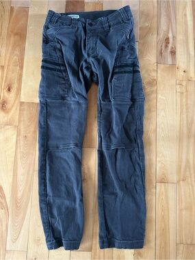 Men's Dark Gray Utility Cargo Pants with Knee Panels